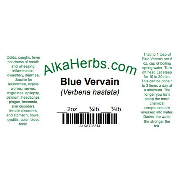 Blue Vervain ( Honduras ) Natural Herbal Teas Alkaherbs 4