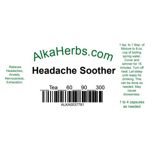 Headache Soother Natural Herbal Teas Tea 4