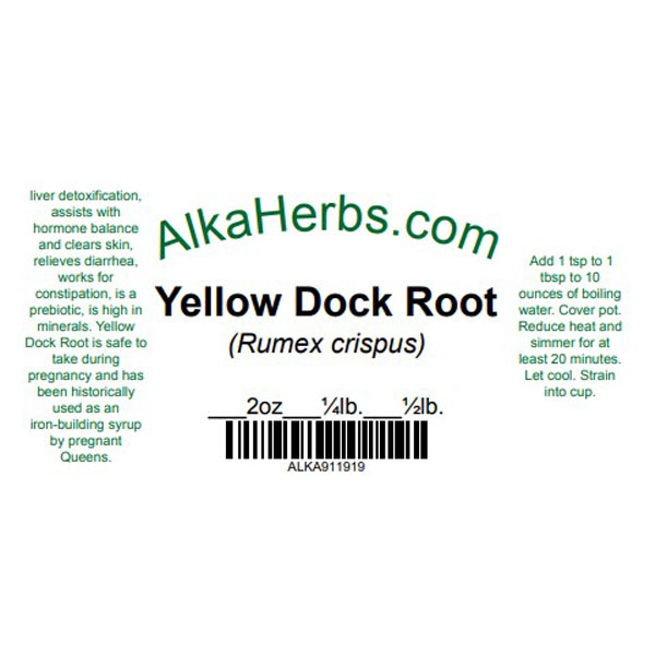 Yellow Dock Root (Rumex crispus) Natural Herbal Teas Alkaherbs 4