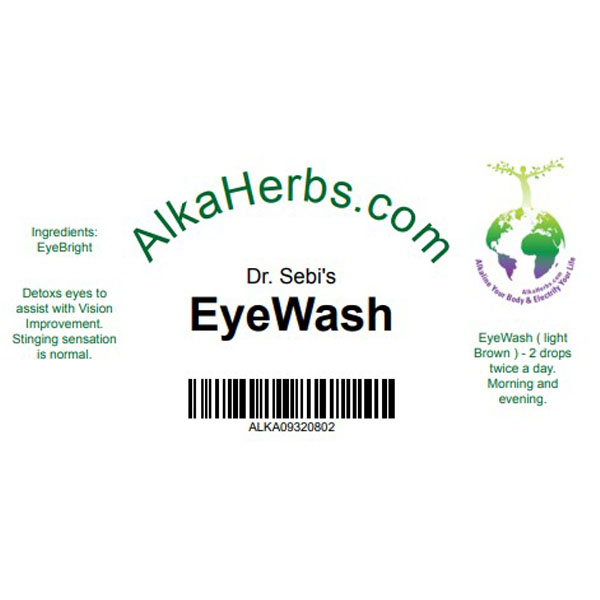 EyeWash Dr. Sebi Products alkaline 6