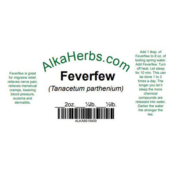 Feverfew (Tanacetum parthenium) Natural Herbal Teas alkaline 4