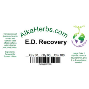 Strong Stick (E.D. Recovery) Natural Herbal Capsules for Sale E.D.