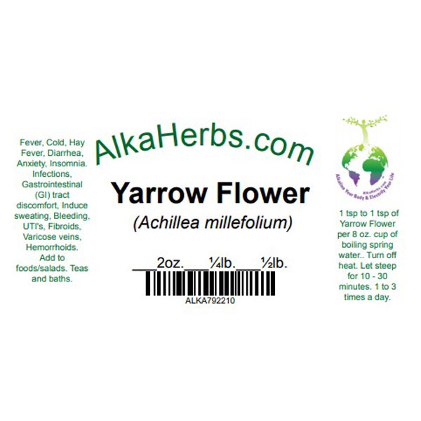Yarrow Flower (Achillea millefolium) Natural Herbal Teas and to induce sweating. 6