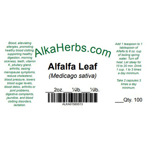 Alfalfa Leaf (Medicago sativa) Herb alleviating allergies 4