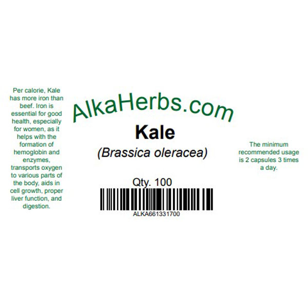 Kale (Brassica oleracea) – Qty. 100 Capsules Food 4