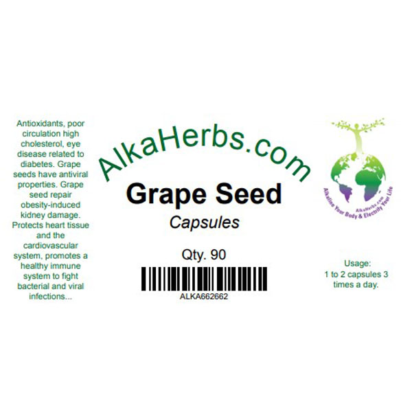 Grape Seed Capsules Qty. 90 Natural Herbal Capsules for Sale 5