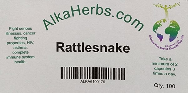 Rattlesnake Qty. 100 Capsules Natural Herbal Teas asthma 4